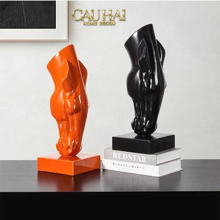 Maison Couture - Tượng Ngựa Bình Hoa Tête De Cheval Savoir Atélier Vessel H49-CẬU HAI HOME DECOR