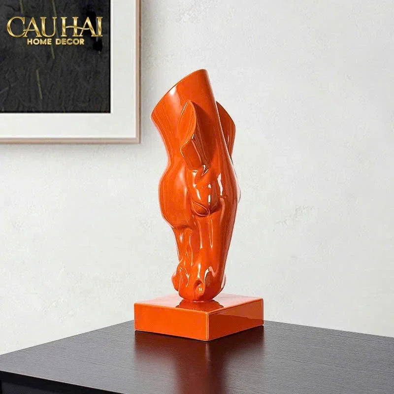 Maison Couture - Tượng Ngựa Bình Hoa Tête De Cheval Savoir Atélier Vessel H49-CẬU HAI HOME DECOR