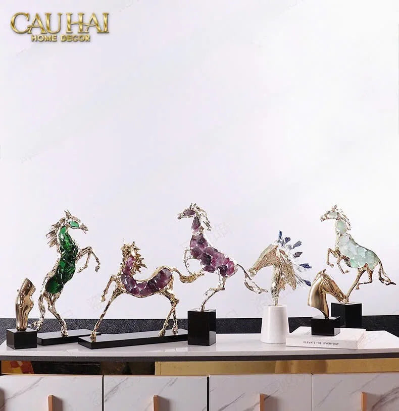 Maison Couture - Tượng Ngựa Chiến Mã Hoàng Gia Ultimate Quartz Paladin-CẬU HAI HOME DECOR