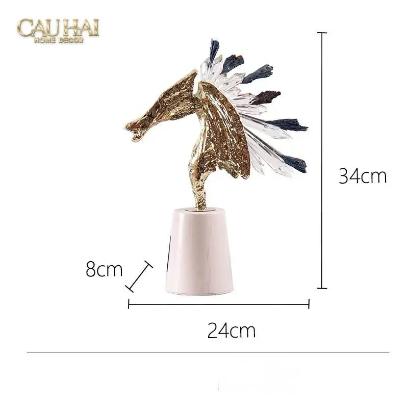 Maison Couture - Tượng Ngựa Chiến Mã Hoàng Gia Ultimate Quartz Paladin-CẬU HAI HOME DECOR