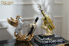 Maison Couture - Tượng Ngựa Đế Đỡ Chai Vang - Elite Pegasus Wine Stand-CẬU HAI HOME DECOR