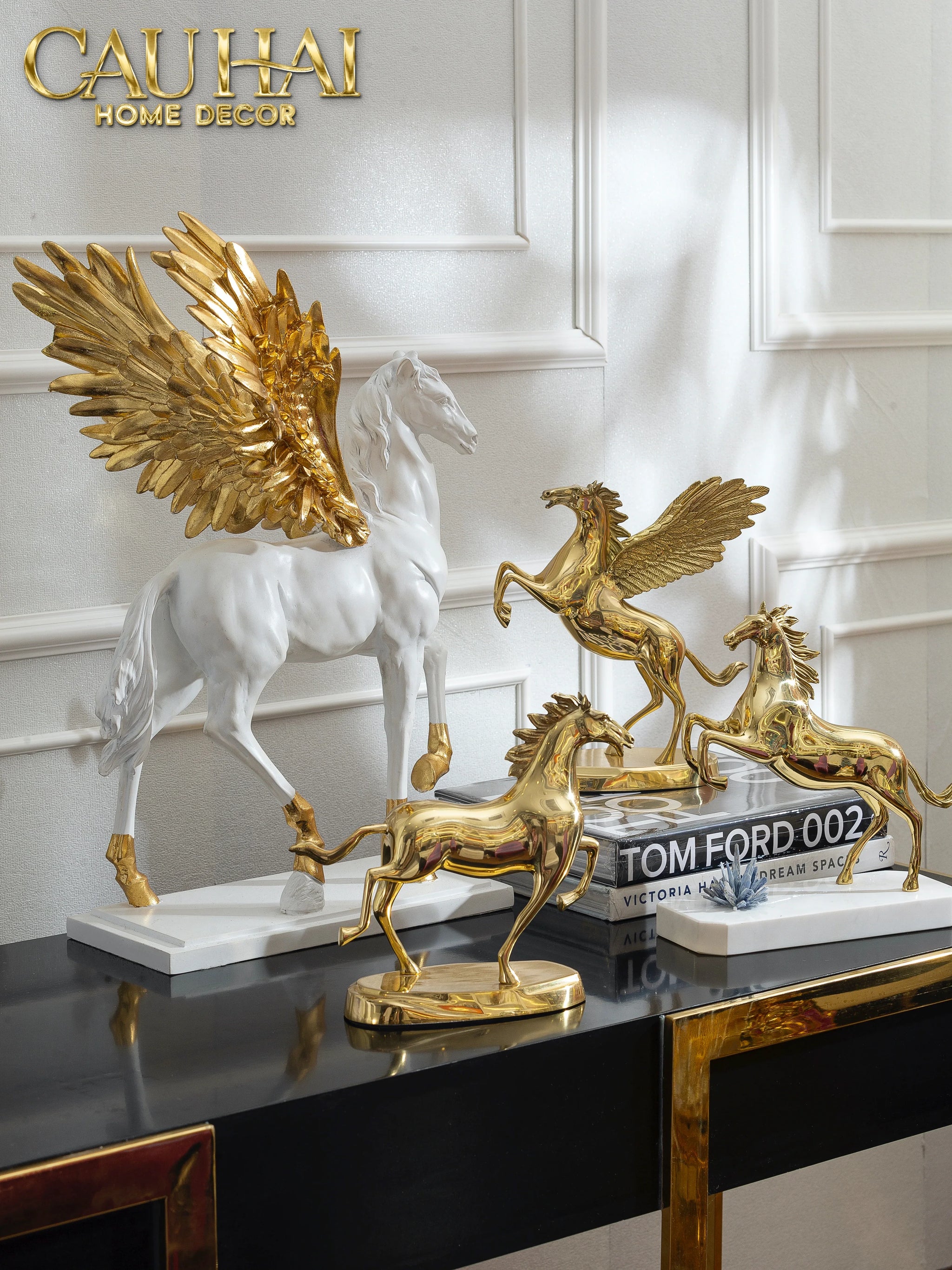 Maison Couture - Tượng Ngựa Đồng Brasson Cheval De Fortune Première H24-CẬU HAI HOME DECOR