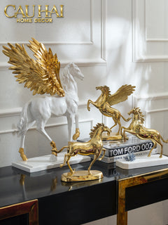 Maison Couture - Tượng Ngựa Đồng Brasson Cheval De Fortune Première H24-CẬU HAI HOME DECOR