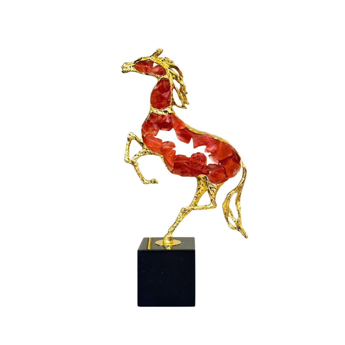 Maison Couture - Tượng Ngựa Đồng Quartz Rouge Impérial Équestre Cheval H41-Tượng Trang Trí-CẬU HAI HOME DECOR-CẬU HAI HOME DECOR
