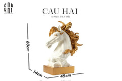Maison Couture - Tượng Ngựa Kim Mã Cavalliere D'Or H60-CẬU HAI HOME DECOR