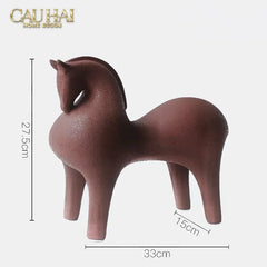 Maison Couture - Tượng Ngựa Tang Horse - Sienna Clay Artisanal-CẬU HAI HOME DECOR