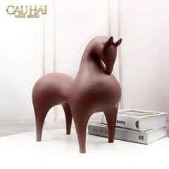 Maison Couture - Tượng Ngựa Tang Horse - Sienna Clay Artisanal-CẬU HAI HOME DECOR