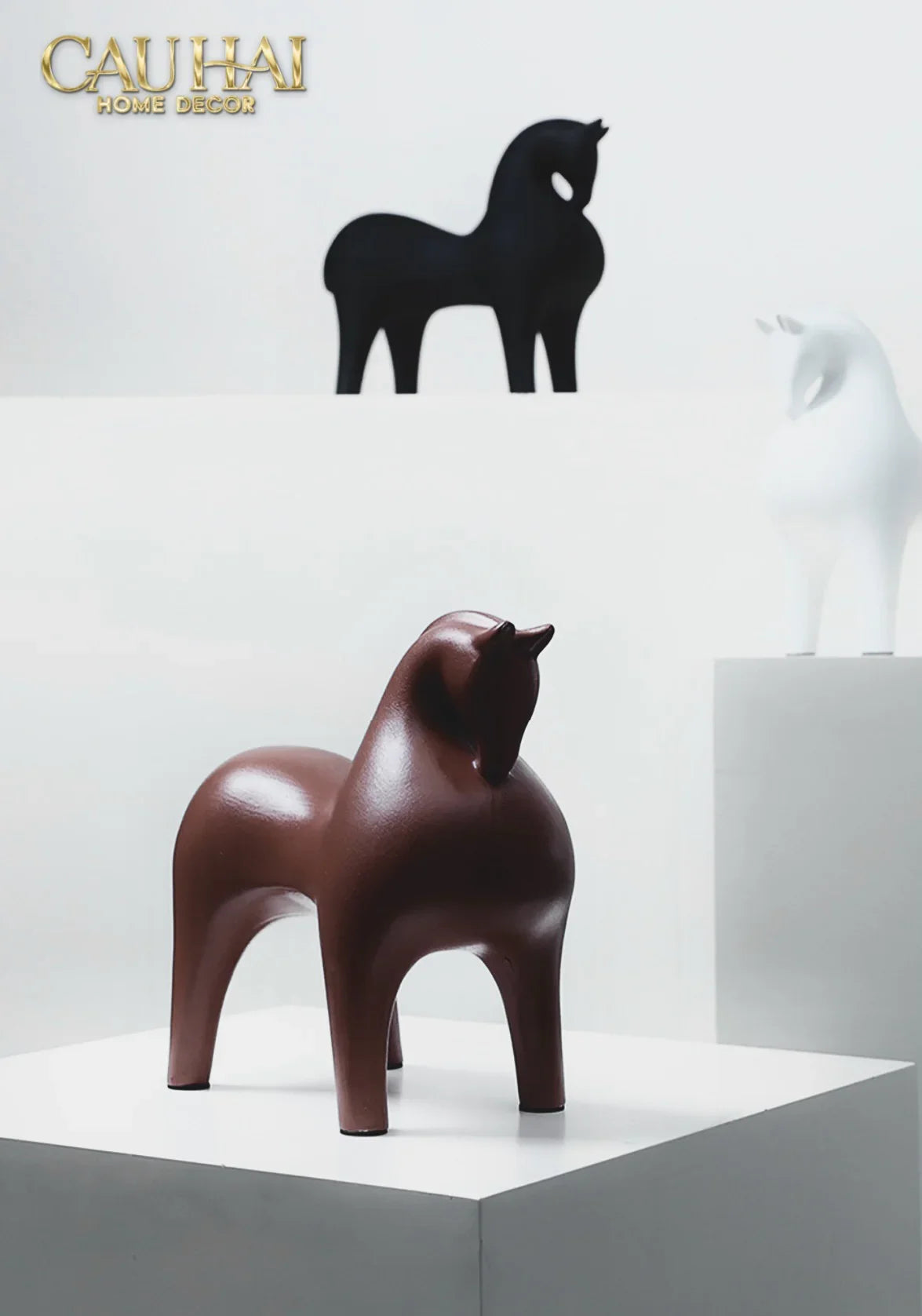 Maison Couture - Tượng Ngựa Tang Horse - Sienna Clay Artisanal-CẬU HAI HOME DECOR