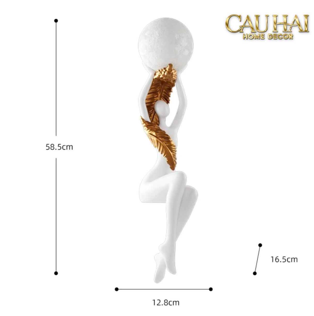 Maison Couture - Tượng Nữ Thần Moonlight Luna Angel Divine Figurine 59Cm-CẬU HAI HOME DECOR