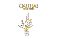 Maison Couture - Tượng San Hô Bằng Đồng Đá Thạch Anh Tím Amethyst Brasson Coral 32x42-CẬU HAI HOME DECOR