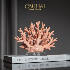 Maison Couture - Tượng San Hô Vương Miện Couronne Ashen Terra Cristalleries Coral Sculptures 34x12x30-CẬU HAI HOME DECOR