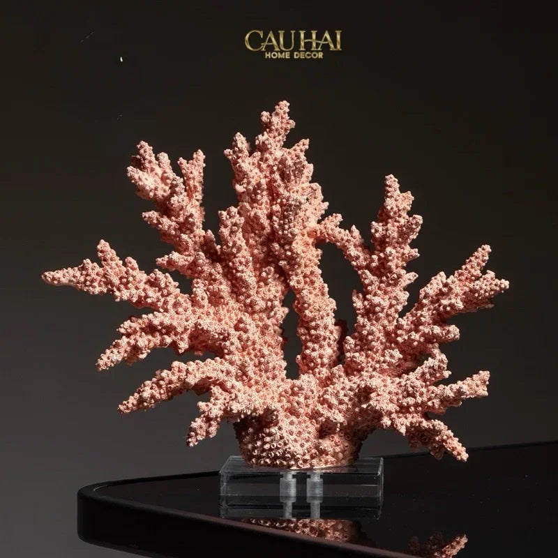 Maison Couture - Tượng San Hô Vương Miện Couronne Ashen Terra Cristalleries Coral Sculptures 34x12x30-CẬU HAI HOME DECOR