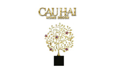 Maison Couture - Tượng Thân Cây Bằng Đồng Đá Thạch Anh Tím Brasson Amethyst Jardin De Vie 20x34-CẬU HAI HOME DECOR