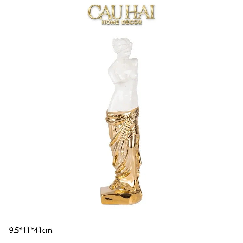 Maison Couture - Tượng Thần Tình Yêu - Sculpture Venus De Milo D'Or H44-CẬU HAI HOME DECOR