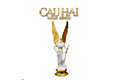 Maison Couture - Tượng Thiên Thần Dát Vàng Gilded Drapery Archangel Sculptures 31x23x86cm-CẬU HAI HOME DECOR
