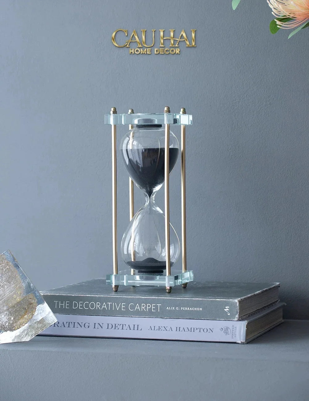 Maison Couture - Tượng Trang Trí Đồng Hồ Cát Cristalleries Lumière Acry Charcoal 30Mins D25-CẬU HAI HOME DECOR