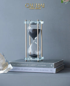 Maison Couture - Tượng Trang Trí Đồng Hồ Cát Cristalleries Lumière Acry Charcoal 30Mins D25-CẬU HAI HOME DECOR