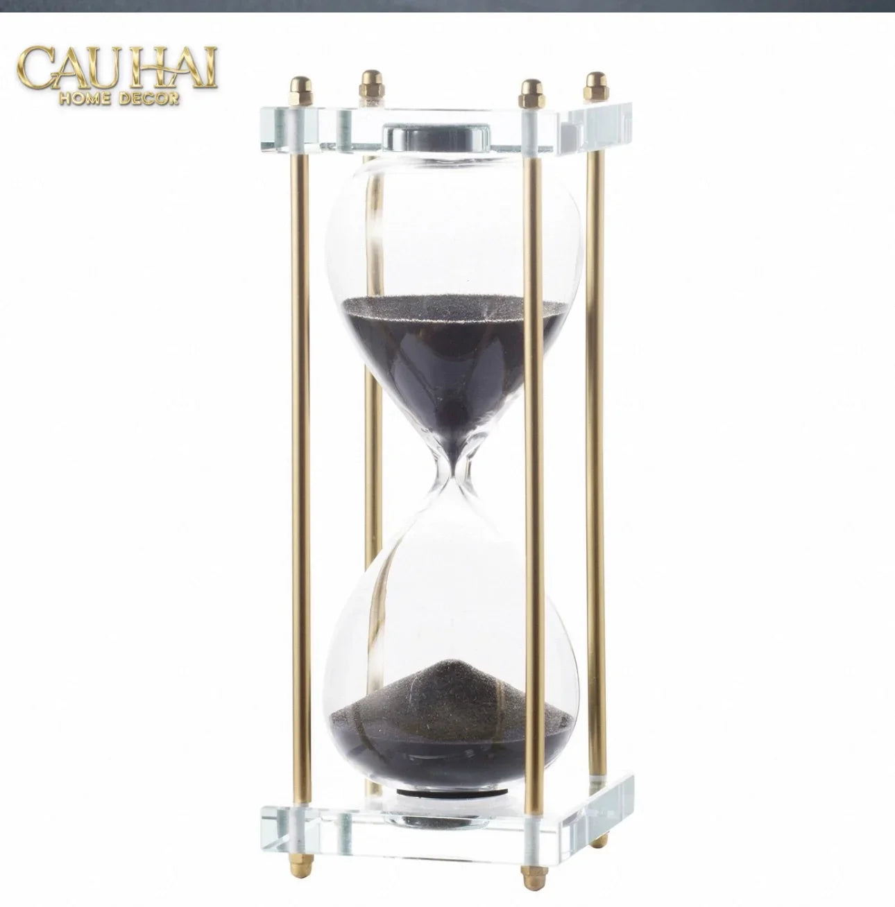 Maison Couture - Tượng Trang Trí Đồng Hồ Cát Cristalleries Lumière Acry Charcoal 30Mins D25-CẬU HAI HOME DECOR