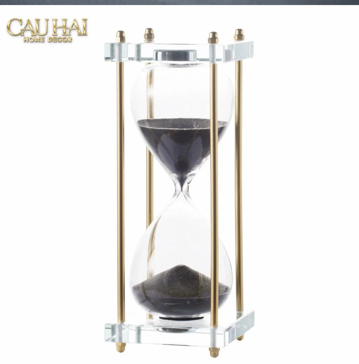 Maison Couture - Tượng Trang Trí Đồng Hồ Cát Cristalleries Lumière Acry Charcoal 30Mins D25-TƯỢNG TRANG TRÍ-CẬU HAI HOME DECOR-CẬU HAI HOME DECOR