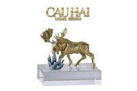Maison Couture - Tượng Tuần Lộc Golden Moose Cerf Du Nord Glacier-CẬU HAI HOME DECOR