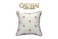 Maison Couture - Vỏ Gối Da Fuchsia Sparkle Bee L’Abeille 45-CẬU HAI HOME DECOR