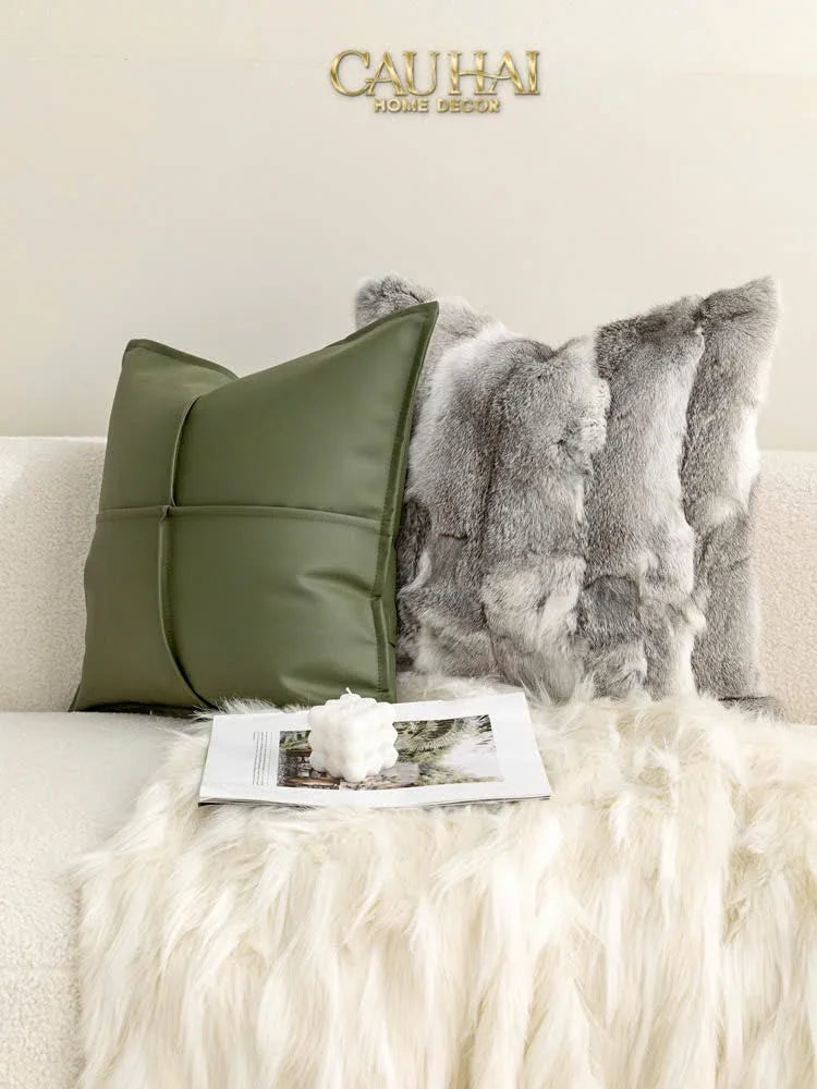 Maison Couture - Vỏ Gối Lông Le Lapin De Neige 45-CẬU HAI HOME DECOR