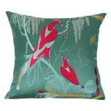 Maison Couture - Vỏ Gối Lụa Thêu Le Cardinal Solaire Turquoise Atélier Cushion 45-VỎ GỐI-Đối tác tại Trung Quốc theo từng đơn đặt hàng-CẬU HAI HOME DECOR