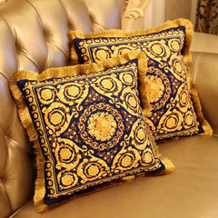 Maison Couture - Vỏ Gối Nhung Chenille Medusa V Class - Crete de Fleur - Vermilion Royale 45-CẬU HAI HOME DECOR