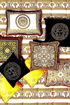 Maison Couture - Vỏ Gối Nhung Chenille Medusa V Class - Crete de Fleur - Vermilion Royale 45-CẬU HAI HOME DECOR