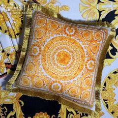 Maison Couture - Vỏ Gối Nhung Chenille Medusa V Class - Crete de Fleur - Vermilion Royale 45-CẬU HAI HOME DECOR