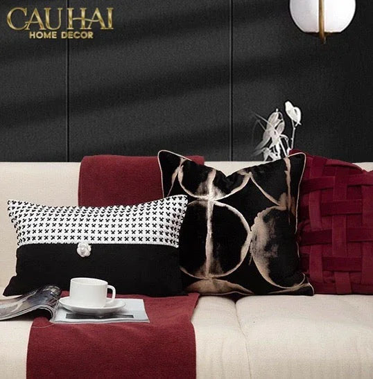 Maison Couture - Vỏ Gối Nhung Woven Mistletoe Holiday Velour 45-CẬU HAI HOME DECOR