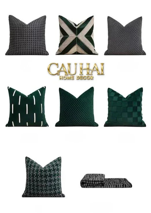 Maison Couture - Vỏ Gối Nhung Woven Mistletoe Holiday Velour 45-CẬU HAI HOME DECOR