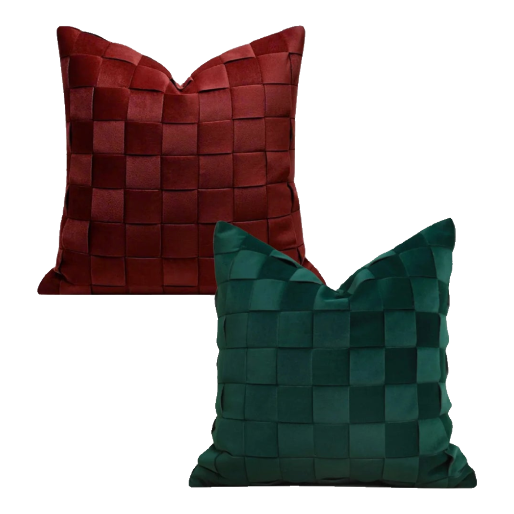Maison Couture - Vỏ Gối Nhung Woven Mistletoe Holiday Velour 45-VỎ GỐI-Đối tác tại Trung Quốc theo từng đơn đặt hàng-CẬU HAI HOME DECOR
