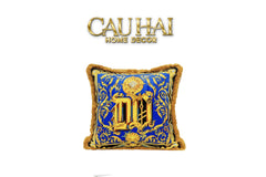 Maison Couture - Vỏ Gối V Class I ♡ Baroque Acanthus V Monogram Cushion 45 Medusa Gala White-CẬU HAI HOME DECOR