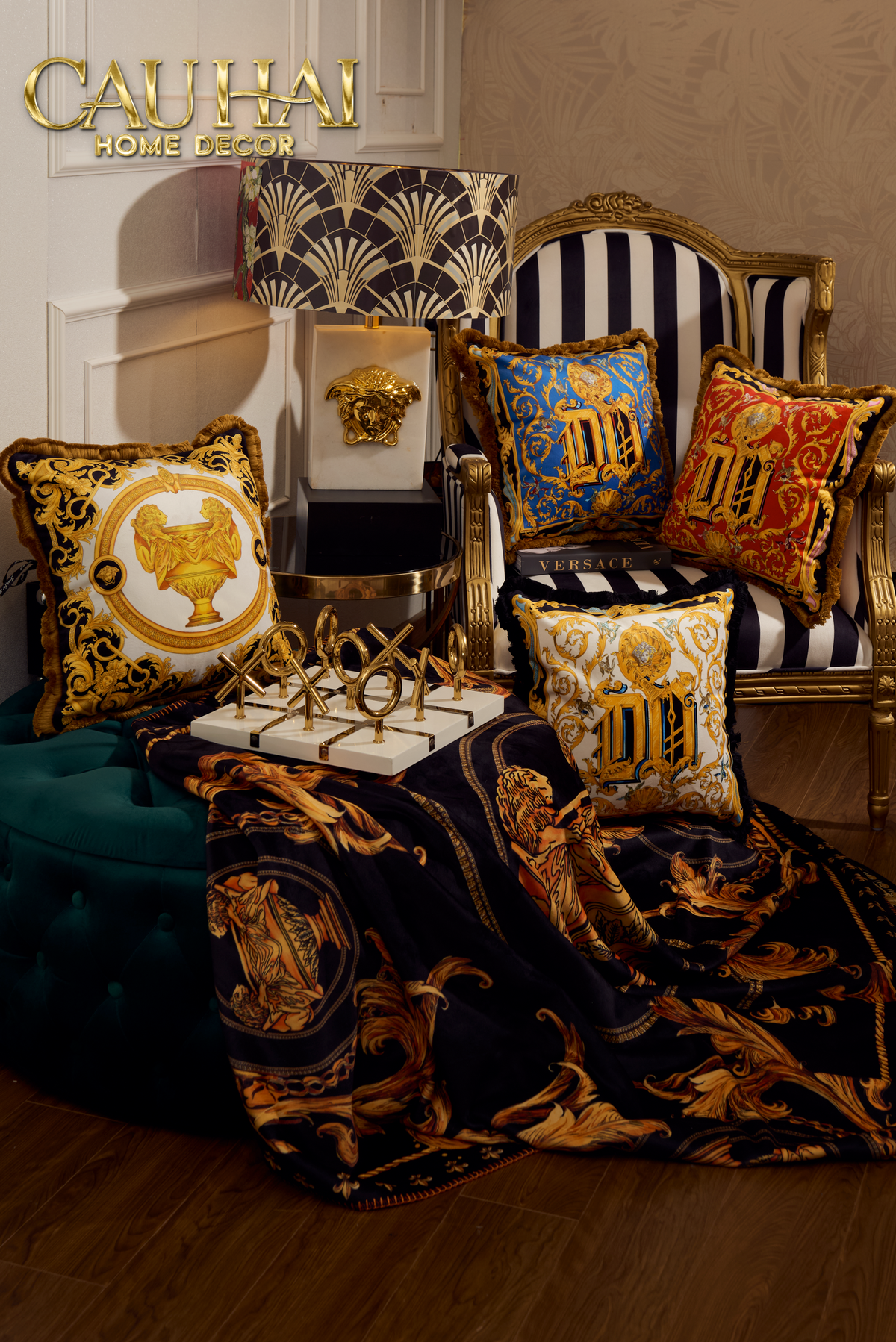 Maison Couture - Vỏ Gối V Class La Coupe Des Dieux Grand Cushion 50-VỎ GỐI SOFA-CẬU HAI HOME DECOR-CẬU HAI HOME DECOR