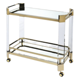 Maison Couture - Xe Đẩy Quầy Bar / Bar Cart Christian Trolley Acrylic Modernist D'Or-XE ĐẨY BAR-CẬU HAI HOME DECOR-CẬU HAI HOME DECOR
