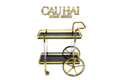 Maison Couture - Xe Đẩy Quầy Bar / Bar Cart Hemingway Trolley - Black Mirror 54x87x85-CẬU HAI HOME DECOR