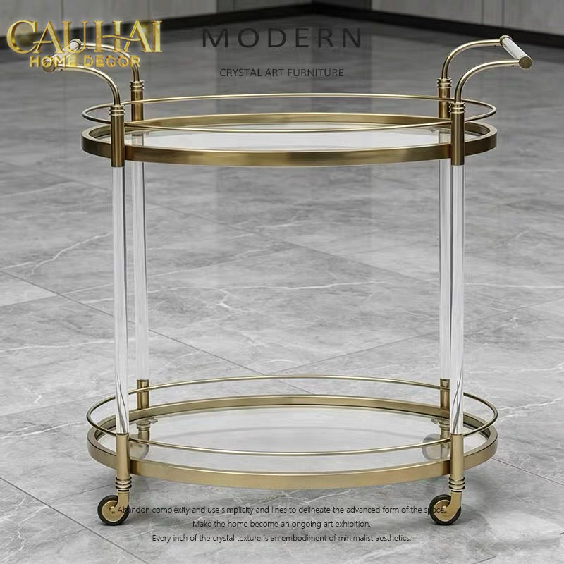 Maison Couture - Xe Đẩy Quầy Bar Cart Golden Lucid Acrylic Lumière Stemware-XE ĐẨY BAR-Đối tác tại Trung Quốc theo từng đơn đặt hàng-CẬU HAI HOME DECOR