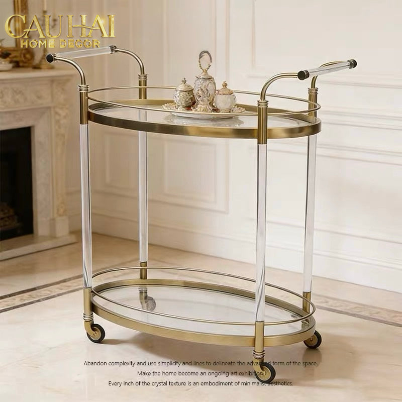 Maison Couture - Xe Đẩy Quầy Bar Cart Golden Lucid Acrylic Lumière Stemware-XE ĐẨY BAR-Đối tác tại Trung Quốc theo từng đơn đặt hàng-CẬU HAI HOME DECOR