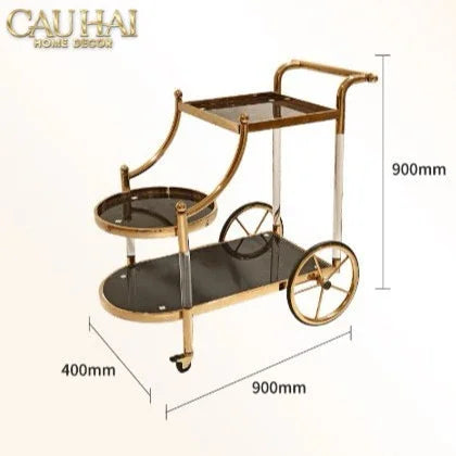 Maison Couture - Xe Đẩy Quầy Bar Grand Marquis Lusso Bar Cart Trolley 40x90x90-XE ĐẨY BAR-CẬU HAI HOME DECOR-CẬU HAI HOME DECOR
