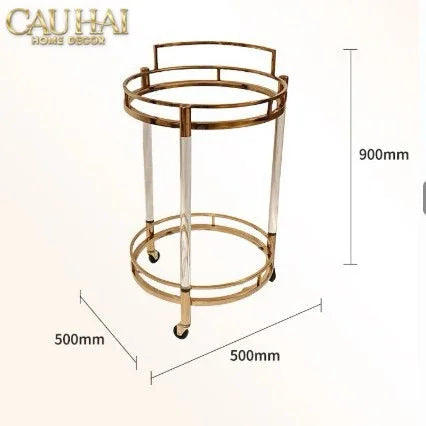 Maison Couture - Xe Đẩy Quầy Bar Royale Oracle Lusso Bar Cart 50x50x90-CẬU HAI HOME DECOR