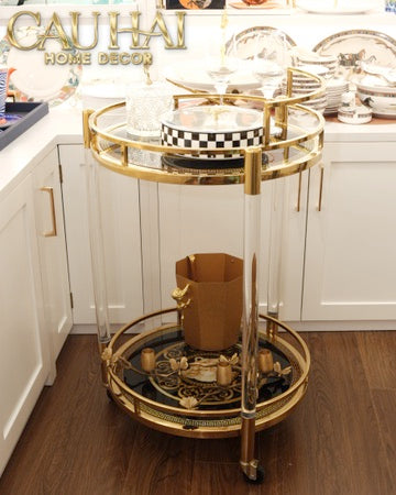 Maison Couture - Xe Đẩy Quầy Bar Royale Oracle Lusso Bar Cart 50x50x90-XE ĐẨY BAR-CẬU HAI HOME DECOR-CẬU HAI HOME DECOR