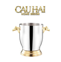 Maison Couture - Xô Đá Phiên Bản Allure - Malta Cheval Équestre Ice Bucket - Noire Gold 6L 18x24-CẬU HAI HOME DECOR