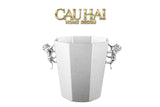 Maison Couture - Xô Đá Sư Tử Bằng Đồng - Brasson Lion Sauvage Ice Bucket 14x18.5x21 4.5L-XÔ ĐÁ-Đối tác tại Trung Quốc theo từng đơn đặt hàng-Argente-CẬU HAI HOME DECOR
