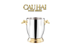 Maison Couture - Xô Đá Ướp Vang Stainless Steel Cheval Équestre Ice Bucket - Metalic Gold 6L 18x24-CẬU HAI HOME DECOR