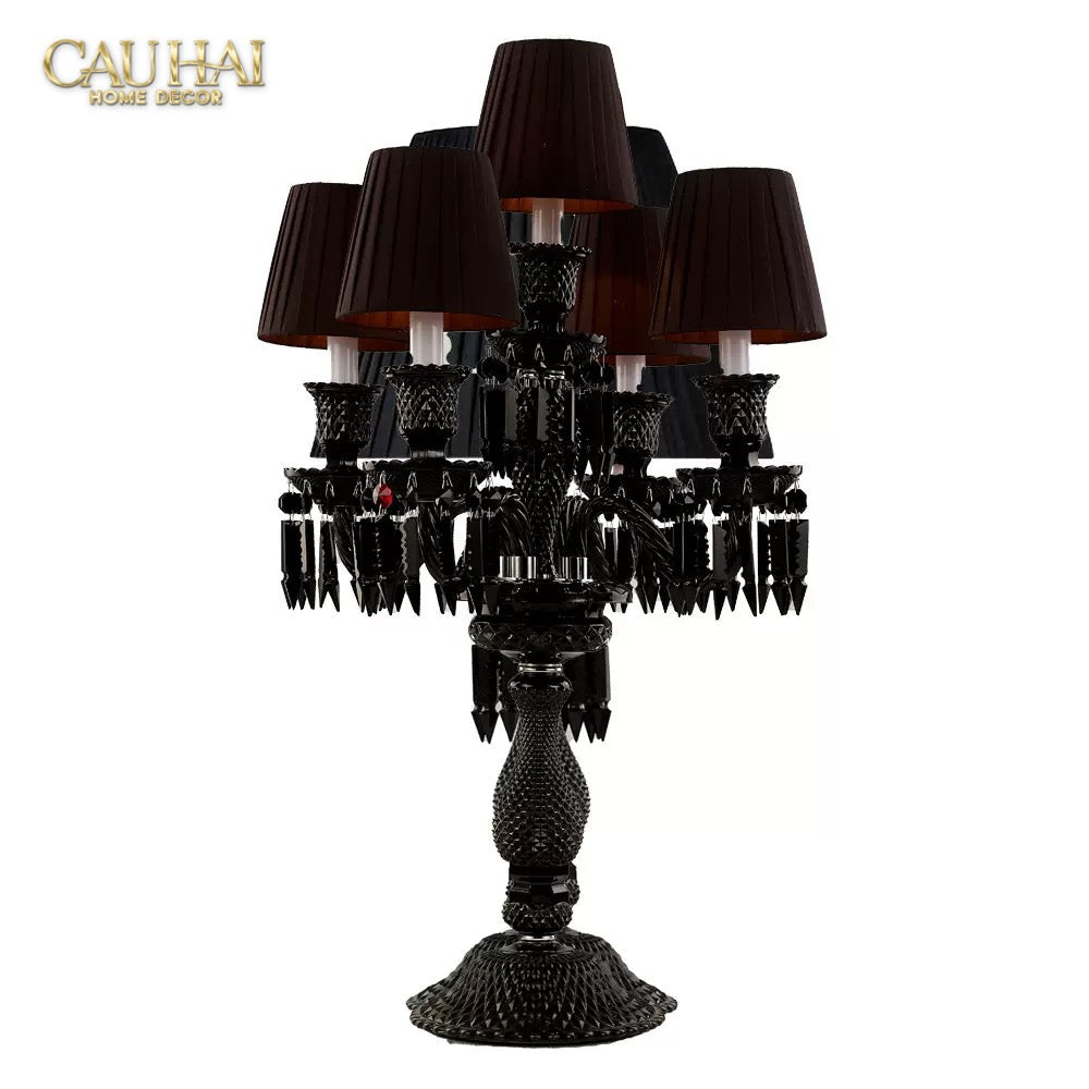 Maison Cristalleries Couture - Đèn Pha Lê 5 Đỉnh Candelabre Couronne Zénith En Classique Lamp H72-CẬU HAI HOME DECOR