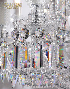 Maison Cristalleries Couture - Đèn Pha Lê 5 Đỉnh Candelabre Couronne Zénith En Classique Lamp H72-CẬU HAI HOME DECOR