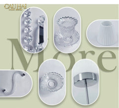 Maison Cristalleries Couture - Đèn Pha Lê 5 Đỉnh Candelabre Couronne Zénith En Classique Lamp H72-CẬU HAI HOME DECOR