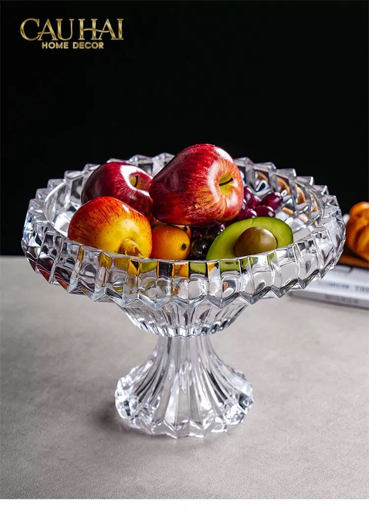 Maison Cristalleries Couture - Đĩa Pha Lê 2 Tầng Lumière Couronne Étagère 2 Niveaux 34x37-CẬU HAI HOME DECOR