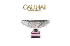 Maison Cristalleries Couture - Đĩa Trái Cây Pha Lê Eclat Candy Pink Centerpieces Fruit Plates 9x28x15-CẬU HAI HOME DECOR